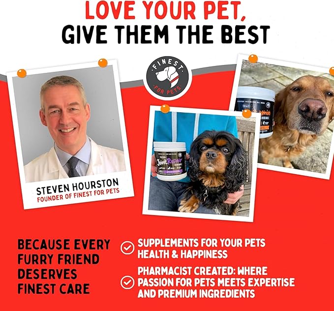 Finest For Pets Wild Alaskan Salmon Oil for Dogs & Cats - Omega 3 Fish Oil with Pollock & Salmon for Sensitive Skin & Coat Health. EPA & DHA Ease Itching, Supports Joint, Immune & Heart Health (32oz)