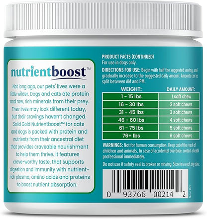 Solid Gold Calming Chews for Dogs - Dog Calming Chews w/Melatonin for Separation, Stress & Hyperactivity Relief - Supports Relaxation for Travel, Fireworks & Storms - All Ages & Sizes - Bacon 120ct