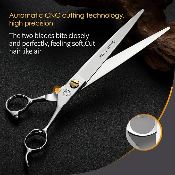 Dog Grooming Scissors: 8.0" Pet Shears Made Of Japanese VG10 Advanced Stainless Steel Professional Grooming Scissors for Dogs Cats and Other Pets