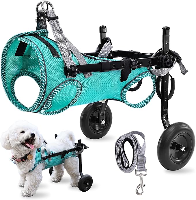 Updated Dog Wheelchair for Back Legs, Small Dog Wheelchair Carts with Wheels, Light Weight Wheelchair for Leg Support Helps Senior, Injured, Paralyzed (S&M)
