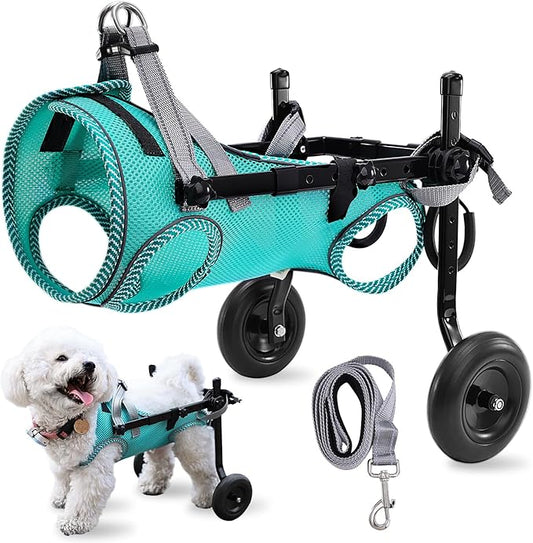 Updated Dog Wheelchair for Back Legs, Small Dog Wheelchair Carts with Wheels, Light Weight Wheelchair for Leg Support Helps Senior, Injured, Paralyzed (S&M)