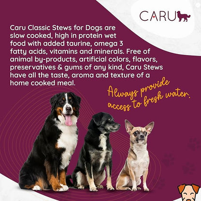 Caru Classics Chicken Stew for Dogs, Natural Adult Wet Dog Food With Added Vitamins & Minerals, Free From Grain, Wheat And Gluten (Case of 12)