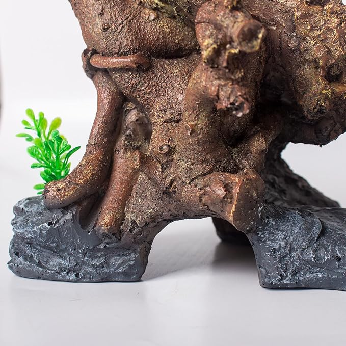 Fish Tank Decorations Aquarium Décor Resin Artificial Tree Trunk Root (H)