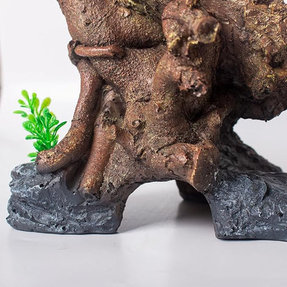 Fish Tank Decorations Aquarium Décor Resin Artificial Tree Trunk Root (H)
