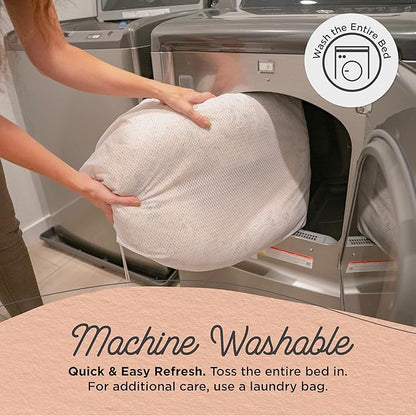 Best Friends by Sheri Original Calming Donut Dog and Cat Bed, Shag Faux Fur, Dark Brown, (23in x 23in) - Anxiety Relief for Pets Up to 25 lbs