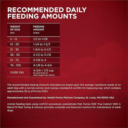 Purina ONE True Instinct With A Blend Of Real Turkey and Venison Dry Dog Food - 7.4 lb. Bag