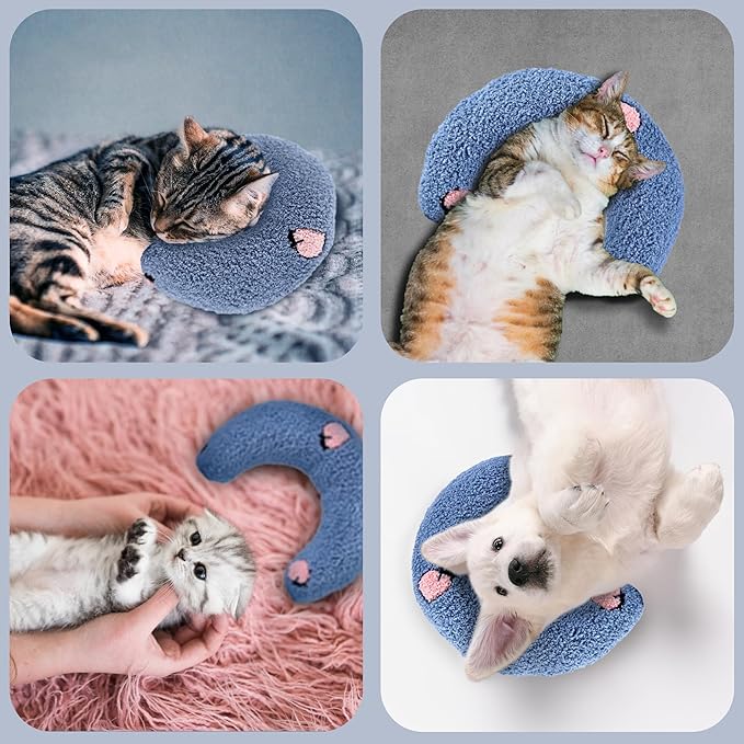 Dog Pillow - Pet Pillow - Dog Pillows for Small Dogs - Dog Neck Pillow - Dog Calming Pillow - Cat Pillow- Small Dog Pillow - Dog Pillows - Donut Cat Pillows for Indoor Cats