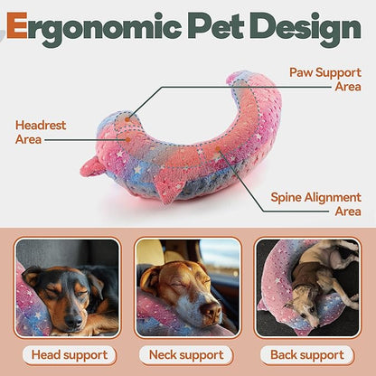 Dog Calming Pillow, Glow in The Dark Dog Put Head on, Soft Question Mark Pillows for Dogs, Kids, Adults, Washable Dog Bed Pillow, Cozy Dog Body Pillow Gifts (L Pink)