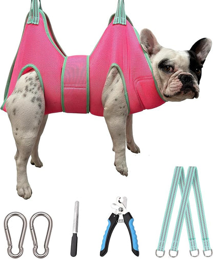 Dog Grooming Hammock, Medium Dog Hanging Harness Holder, Nail Clipping Hammock for Claw Care