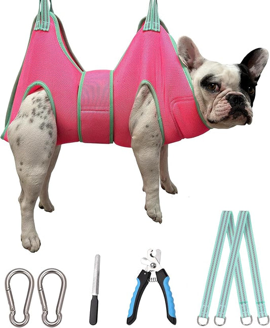Dog Grooming Hammock, Medium Dog Hanging Harness Holder, Nail Clipping Hammock for Claw Care
