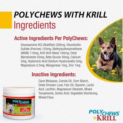 Bimeda Advanced Formula with Krill and Beta Glucans, Soft Chews for Joint Support and Overall Health, 60ct