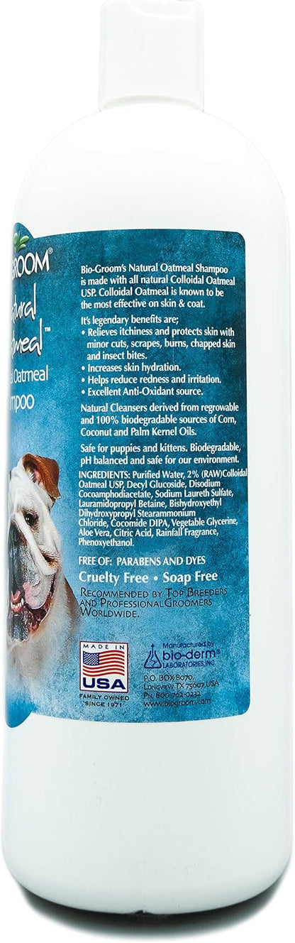 Bio-Groom Oatmeal Dog Shampoo  for Allergies and Itching, Cruelty-Free, Dog Bathing Supplies, Puppy Shampoo for Sensitive Skin, Made in USA, Anti-Itch Dog Products  32 fl oz 1-Pack