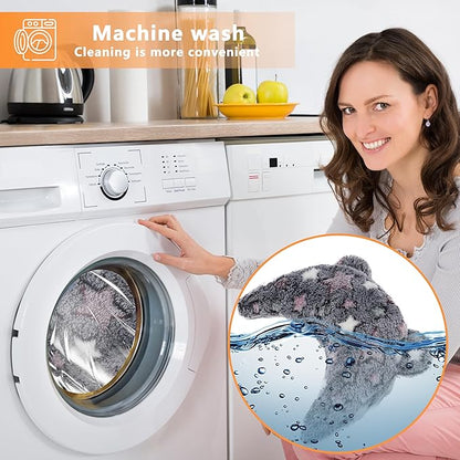 Pet Calming Pillow for Dogs, Soft U-Shaped Pillow, Joint Relief, Sleep Comfortably, Suit for Small, Medium, Large Dogs, Fluffy Pet Neck Pillow (M-Black Pink)