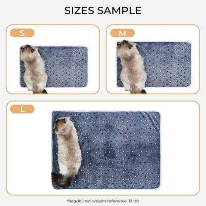 Luciphia 1 Pack 3 Blankets Super Soft Cute Dot Pattern Pet Blanket Flannel Throw for Dog Puppy Cat Large(41x31), Blue