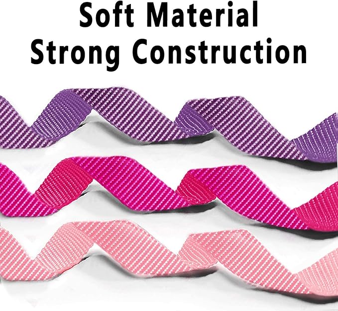 azuza 3 Pack Dog Collars Comfortable and Adjustable Nylon Dog Collars for Puppy Small Dogs, XS (8-12inch)ï¼_ink, Hot Pink and Purple