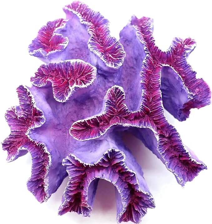 Fish Tank Coral Decoration - Aquarium Simulation Fighting Fish Dodge Cave - Betalie Fish Home Colorful Mountain (Large Purple Coral)