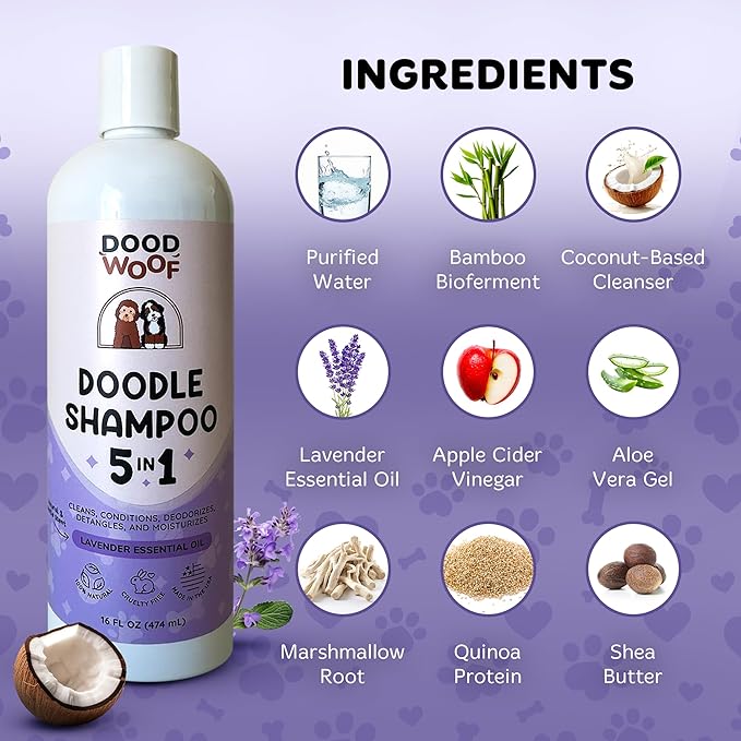Dog Shampoo and Conditioner for Doodle | All Natural Dog Shampoo for Smelly Dogs | Sensitive Skin Pet Shampoo for Dogs| Goldendoodle, Doodles, Poodle, Puppy Shampoo and Conditioner