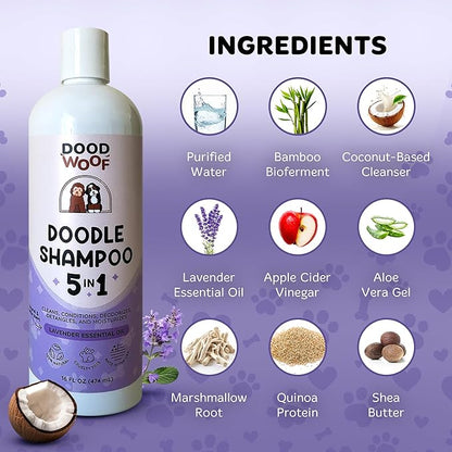 Dog Shampoo and Conditioner for Doodle | All Natural Dog Shampoo for Smelly Dogs | Sensitive Skin Pet Shampoo for Dogs| Goldendoodle, Doodles, Poodle, Puppy Shampoo and Conditioner