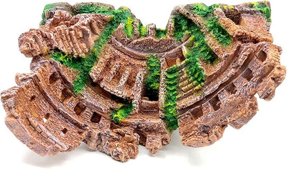 M2cbridge Antique Roman Column Ruins European Castle Aquarium Decorations Fish Tank Hideout Rocks (Roman Column Ruins)