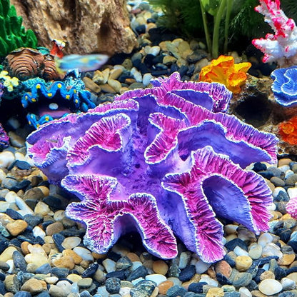 Fish Tank Coral Decoration - Aquarium Simulation Fighting Fish Dodge Cave - Betalie Fish Home Colorful Mountain (Large Purple Coral)