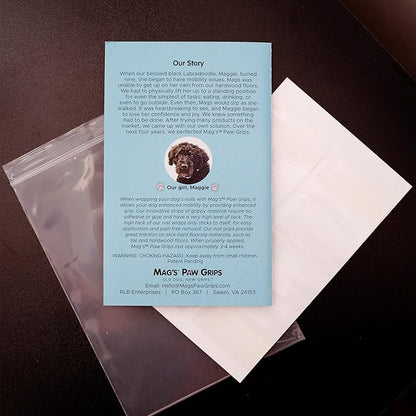 Mag's Paw Grips - Toe Grips for Senior Dogs - Anti-Slip Traction on Hardwood Floors - Nail Wraps for Dogs Under 100lbs