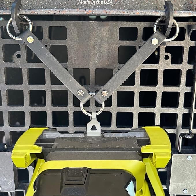 SparkDog Collars Dog Crate Fan Hanger, HotDawg Utility Strap, BioThane Ryobi P3320 Fan Hanger for Ruffland Dog Kennel, Bucket Holder Utility Strap - Made in The USA (Black)