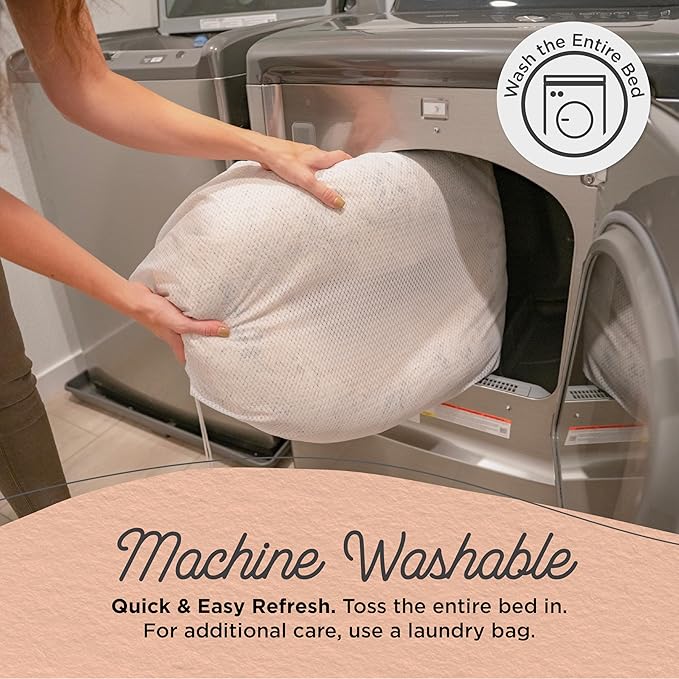 Best Friends by Sheri Original Calming Donut Dog and Cat Bed, Shag Faux Fur, Sage Green, (23in x 23in) - Anxiety Relief for Pets Up to 25 lbs