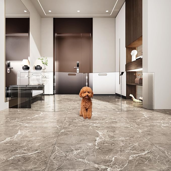 Acylic Pet Playpen Gate for The House Doorways, Clear Acrylic Pet Gate for Dogs, Freestanding, Clear (Medium, Panel, 4)