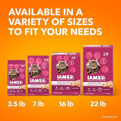 IAMS Proactive Health Adult Urinary Tract Healthy Dry Cat Food with Chicken, 3.5 lb. Bag