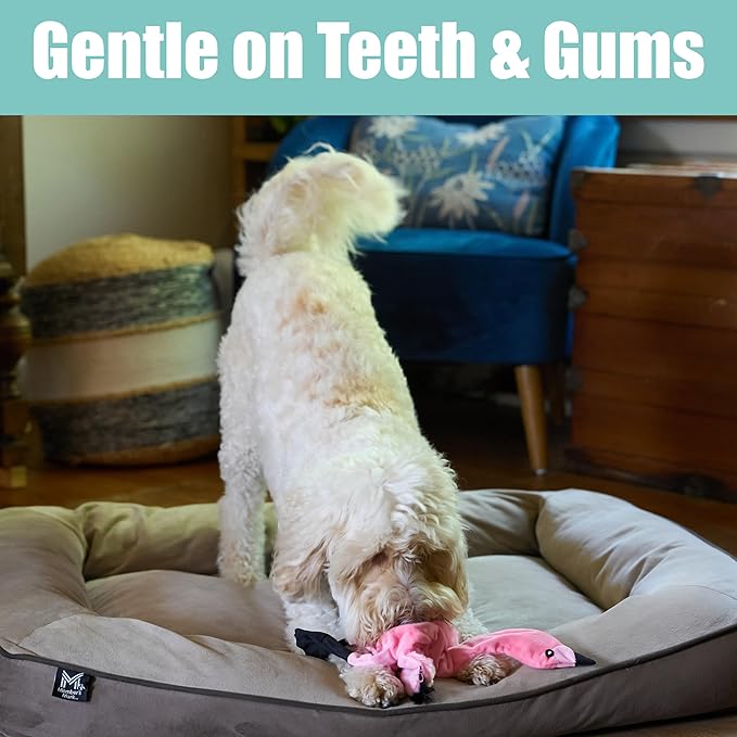 SPOT Skinneeez Flamingo 19 Inch Stuffing-Free Plush Dog Toy with Dual Squeakers – Long Interactive Chew Toy for Medium and Large Dogs – Mess-Free Play for Light & Moderate Chewers