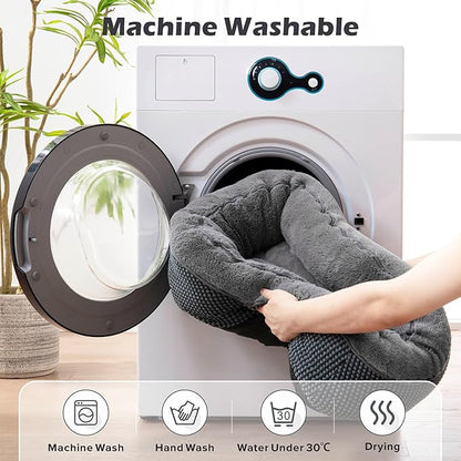 INVENHO Medium Dog Beds for Medium Dogs Washable, Rectangle Dog Bed Medium Size Dog, Orthopedic Dog Bed, Warming Soft Calming Sleeping Puppy Bed Durable Pet Bed with Anti-Slip Bottom M(30"x24"x9")