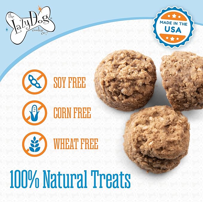 The Lazy Dog Cookie Co. - Home for The Holidays Soft Baked Dog Treats - Wheat, Corn & Soy Free - Limited Edition - Mouth Watering Maple Glazed Ham Flavored - 5 oz (HM)