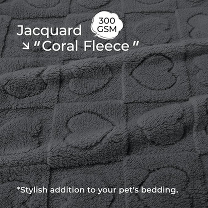 Luciphia Small Dog Blanket Washable Pet Bed Cover Soft Fluffy Puppy Blanket with Premium Fleece Cozy Calming Cat Blankets for Indoor Cats Grey 30x20 inch