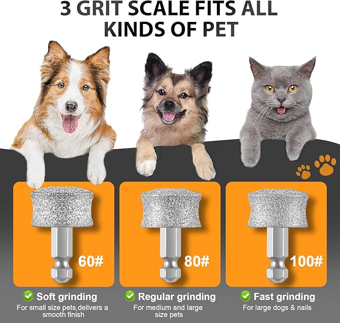 Dog Nail Grinder Replacement Head-Integrated Grinding Head for Casfuy and Most Brands, Highly Efficient, Safe and Durable (1pcs)