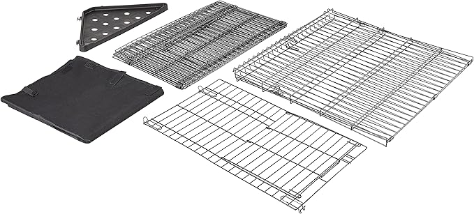 Amazon Basics Leakproof Canvas Bottom Guinea Pig Pet Cage with Divider Set, Black, 47.6"L x 24.2"W x 14.0"H