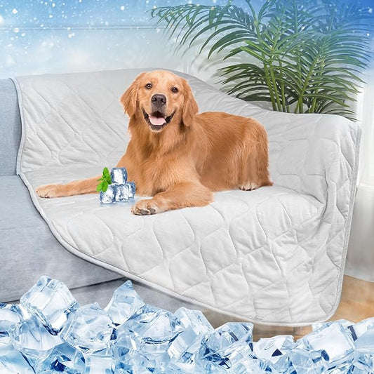 Rywell Cooling Mat for Dogs,Dog Cooling Mat Q-Max>0.5, Durable&Versatile with Cooling&Soft Surfaces for All Seasons,Protect Sofa Bed from Scratches&Chewing,40 * 60IN Washable Dog Blanket