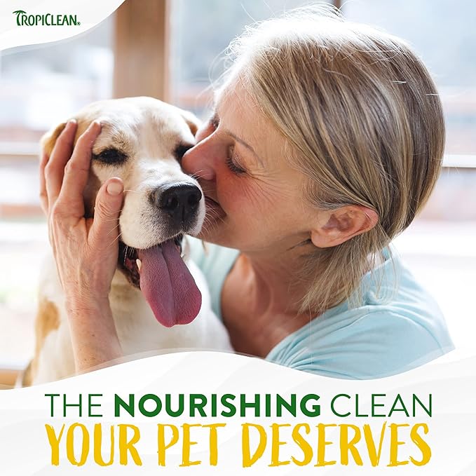 TropiClean Gentle Puppy Shampoo, Dog Shampoo for Allergies & Sensitive Skin, Made in USA, Gentle Coconut Scent, Safe for Cats & Kittens, 20oz