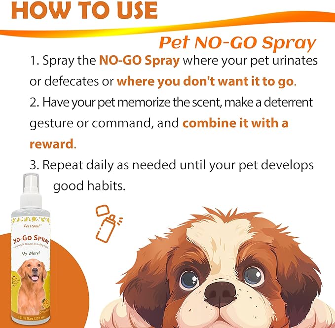 Dog Training Spray Set, No-Go and Potty Training Spray, 8 fl.oz