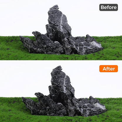 2-6 Inches Natural Seiryu Stone 4 PCS Aquarium Rocks for Aquascaping, Aquarium Landscaping, Terrariums, Fish Tank Decoration, Vivariums, Paludarium, Reptile and Amphibian Enclosures