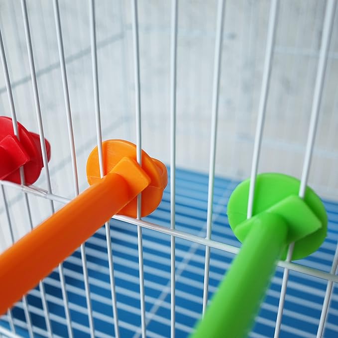 8 Canary Finch Budgie Bird Cage Universal Plastic Stand Perches Holdersï¼5.7 Inchesï¼