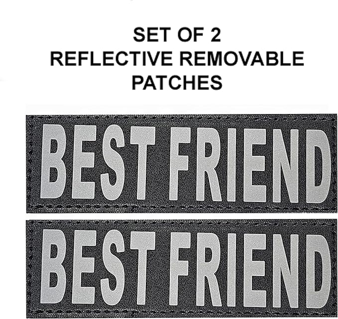 Doggie Stylz No Pull Dog Harness for Small, Medium, Large Dogs - Fully Adjustable - Reflective Best Friend Patches with Handle - No Choke Design - Dog Collars, Harnesses & Leashes - Pet Vest