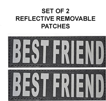 Doggie Stylz No Pull Dog Harness for Small, Medium, Large Dogs - Fully Adjustable - Reflective Best Friend Patches with Handle - No Choke Design - Dog Collars, Harnesses & Leashes - Pet Vest