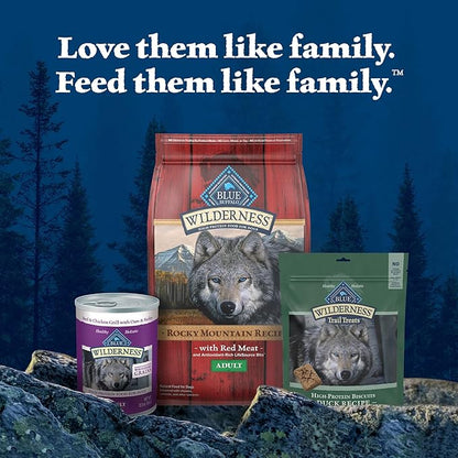 Blue Buffalo Wilderness Trail Treats High Protein Grain Free Dog Biscuits Crunchy Dog Treats, Duck Recipe, 36-oz Box