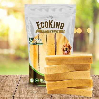 EcoKind Premium Gold Yak Cheese Himalayan Dog Chews, Dog Treats Large Breed, All Natural, High Protein Dog Chew, Chicken, Large - 5 Chews