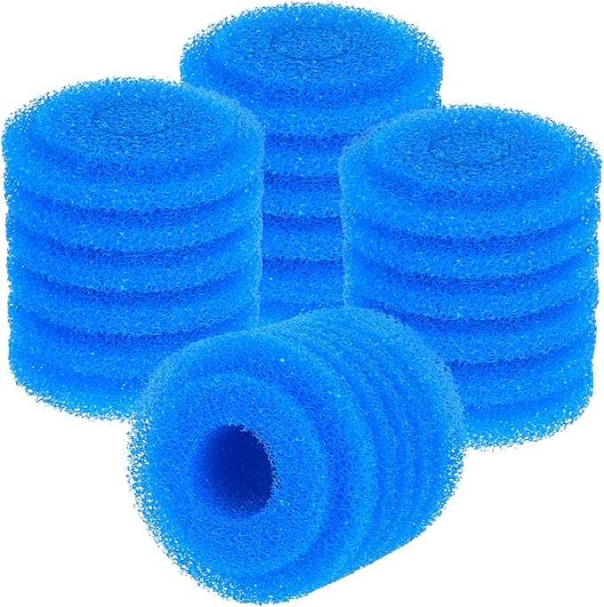 Bio Filter Sponge for Aquariums - 4 Pack, Washable and Reusable, Replacement Biological Filter Sponge Media for Fish Tanks