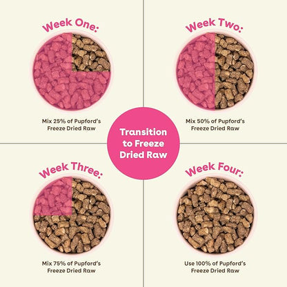 Pupford Good Dog Food, Freeze-Dried Raw, High-Protein, Superfood Ingredients, Vet-Approved, No Fillers or Artificial Additives (Lamb & Salmon Recipe, 25 oz)