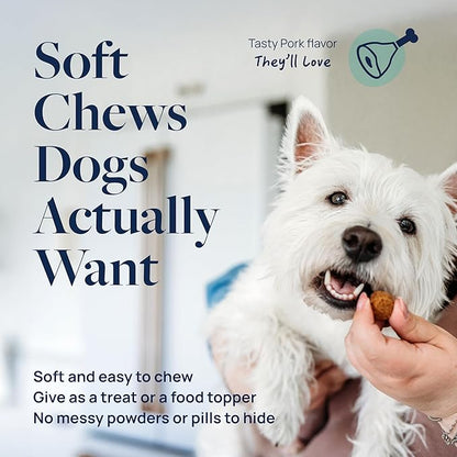 Veterinary Formula Dental Health Supplement for Dogs  Vet-Formulated Chews with EpiCor® & Kelp  Smart Vitality Supports Plaque, Tartar, Breath & Oral Health, 60 Soft Chews