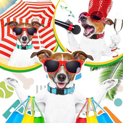 6 Pcs Reflective Dog Collar Soft Padded Breathable Adjustable Nylon Pet Collar with Safety Locking Buckle for Dogs Cats Puppy Pets Accessories(Small,Fresh Color)