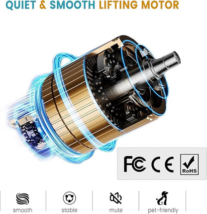 Electric Dog Grooming Table, 46" Heavy Duty Pet Grooming Table w/Table Top & Overhead Arm Height Stepless Adjustable