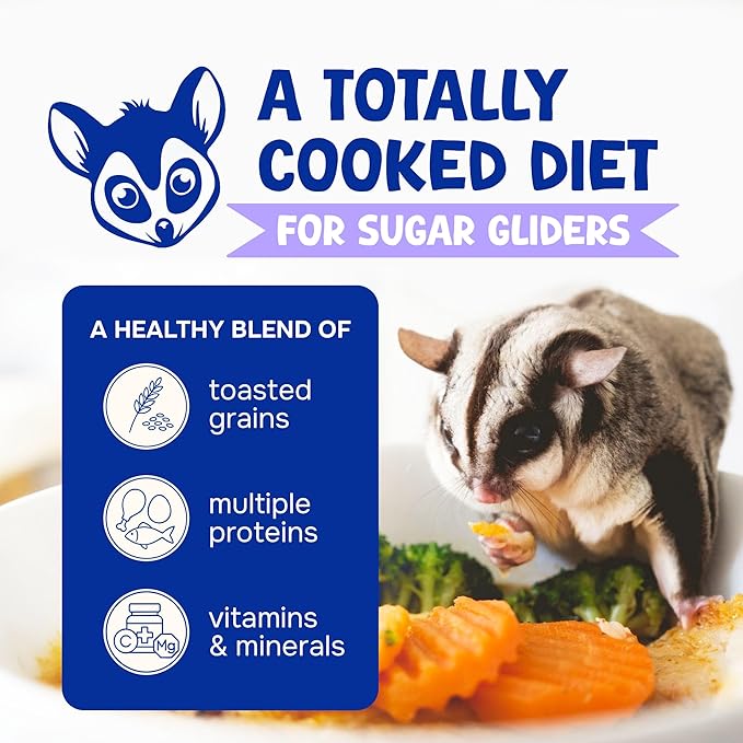 Wholesome Balance Sugar Glider Food - Honey & Yogurt | 3 lbs of Premium Dense Food for Sugar Gliders and Small Animals - 4 Months Supply